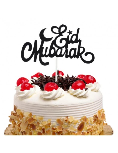 Topper à gâteau "Eid Mubarak" noir