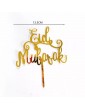 Topper à gâteau "Eid Mubarak" doré