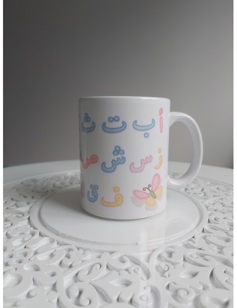 Mug en porcelaine de l'Alphabet Arabe