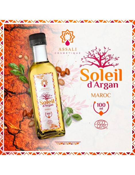 Huile d'argan du Maroc Eco cert -100 ml