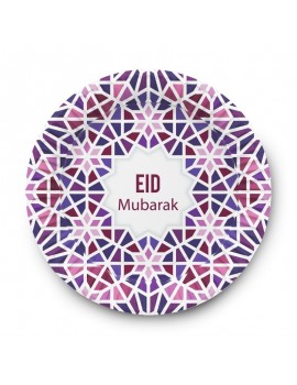 Lot de 6 assiettes "Eid Mubarak"