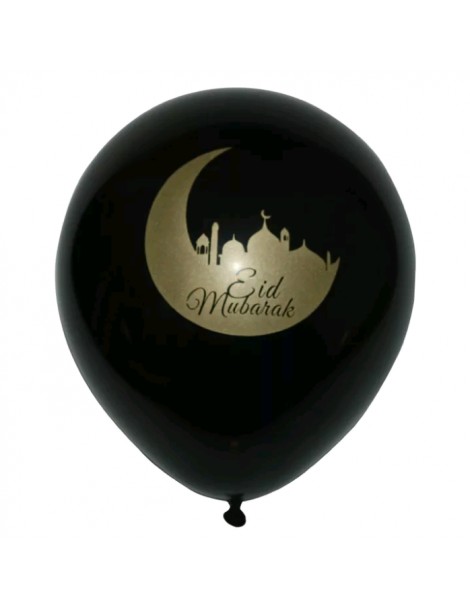 Lot de 10 ballons "Eid Mubarak" Noir